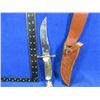 Image 2 : NEW - Case XX Fixed Blade Knife with Leather Sheath & Stag Handle