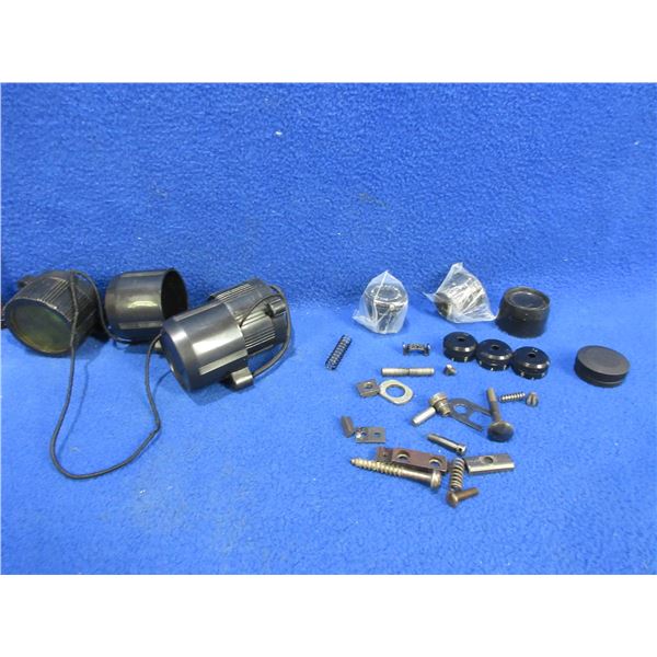 Lot of Misc. Firearm and Scope Parts - Turret Caps, Lens Covers, Screws, Etc.