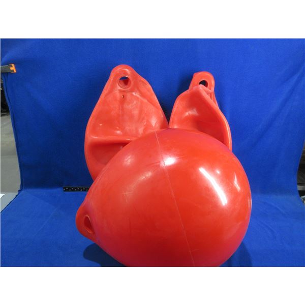 3 Red Boat Anchor Buoys/ Dock Bumpers