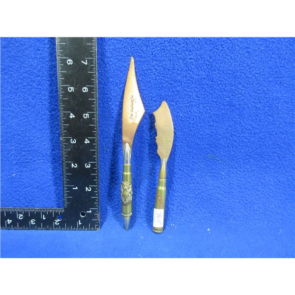2 Copper & Brass Trench Art Letter Openers