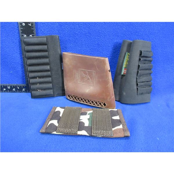 2 Butt Stock Cartridge Carriers, Pouch and Rubber Slip-On Recoil Pad