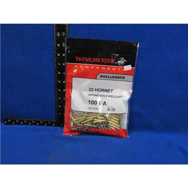 NEW - Brass Only - 22 Hornet Winchester Unprimed