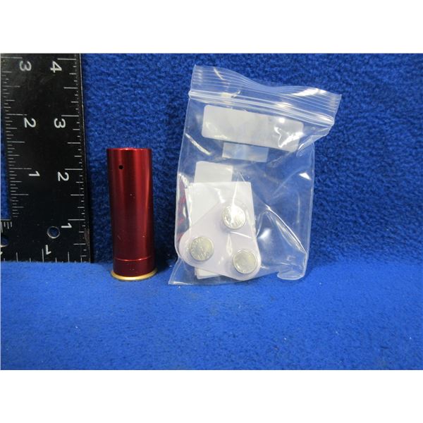 NEW - 12 Ga. Cartridge Red Laser Bore Sight with Batteries