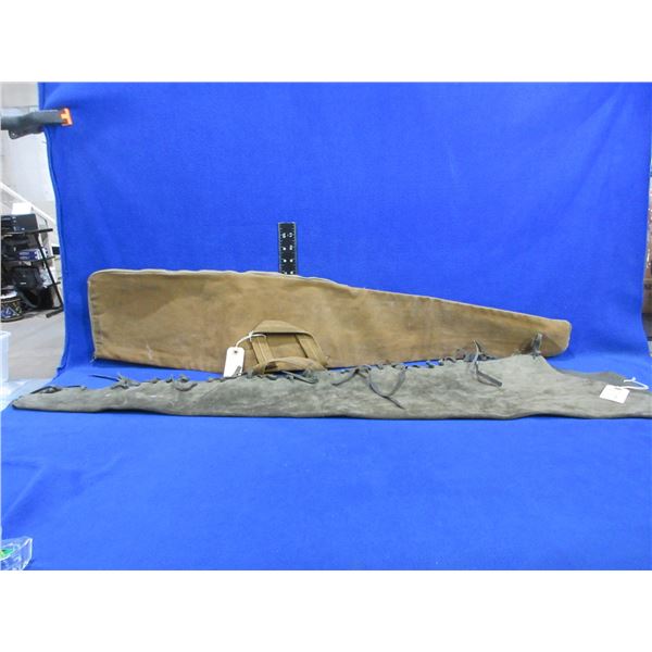 Leather Scabbard and Canvas Rifle Case