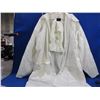 Image 1 : Unknown White Light Weight Overcoat and White Knit Balaclava