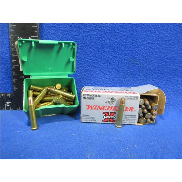Misc. 22 Win Mag Cartridges - Lot of Approx. 70 (Pick Up or Ship by UPS Only)