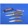 Image 1 : 4 Olympia Folding Lock Blade Knives - New Old Stock