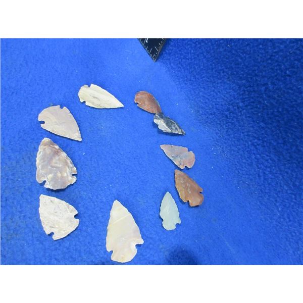 10 Arrowheads - Approx. 1" to 1 1/2" Length