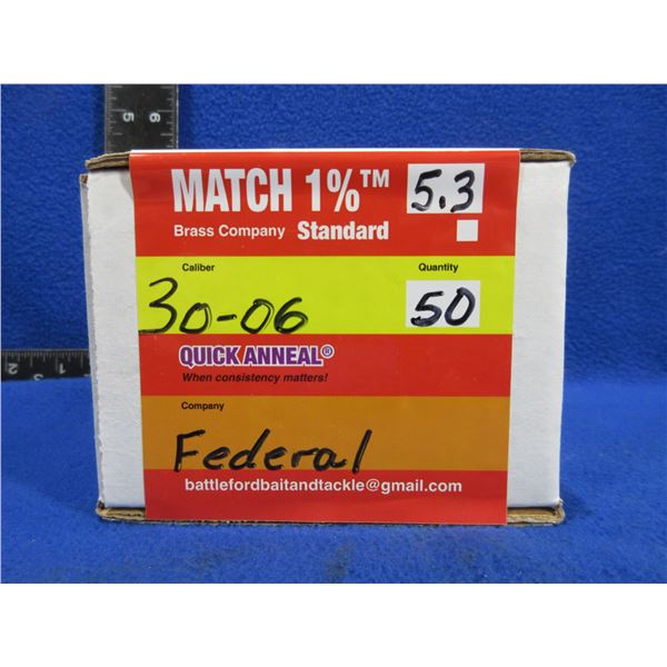 Brass Only - 30-06 Annealed , Cleaned, Unprimed Federal - Box of 50