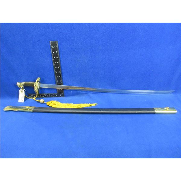 Dress Sword with Scabbard - Marked "United States Marines"