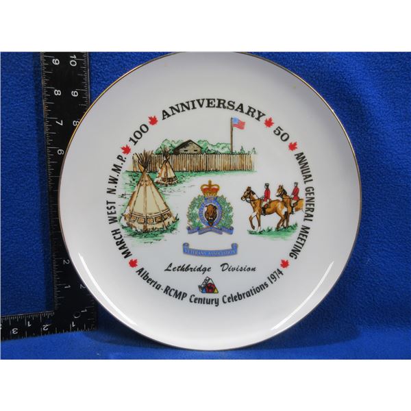 Vintage Souvenir Plate - 100th Anniversary NWMP, RCMP Century Celebrations