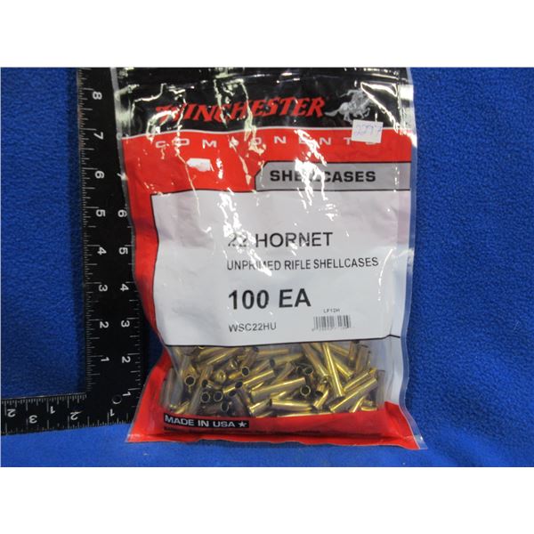 NEW - Brass Only - 22 Hornet Winchester Unprimed - Bag of 90