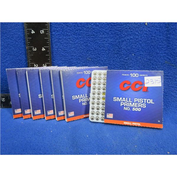 CCI Small Pistol Primers No. 500 (Pick Up or Ship by UPS Only)