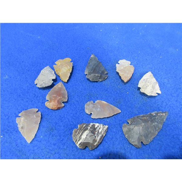 10 Arrowheads - Approx. 1" to 1 1/2" Length