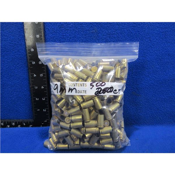 Brass Only - 9MM Luger Unprimed - Bag of Approx. 500
