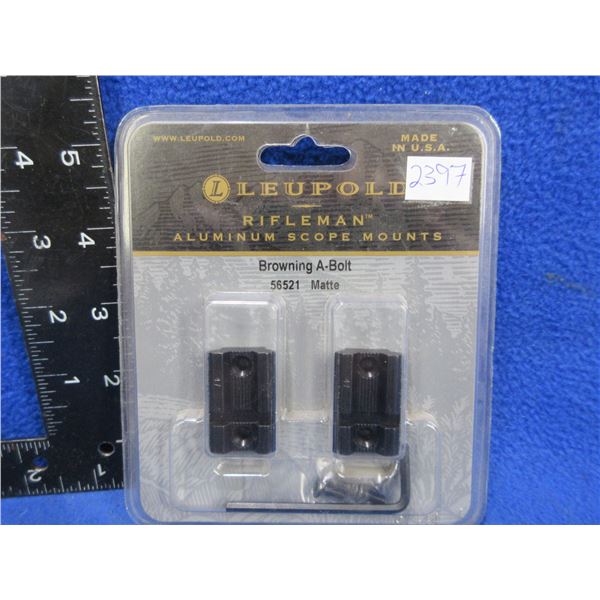 Leupold Rifleman Aluminum Scope Mounts - Browning A-Bolt, 56521 Matte