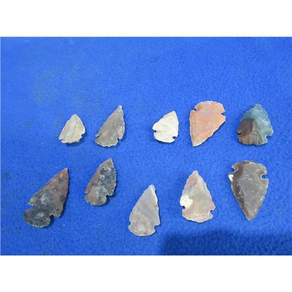 10 Arrowheads - Approx. 1" to 1 1/2" Length