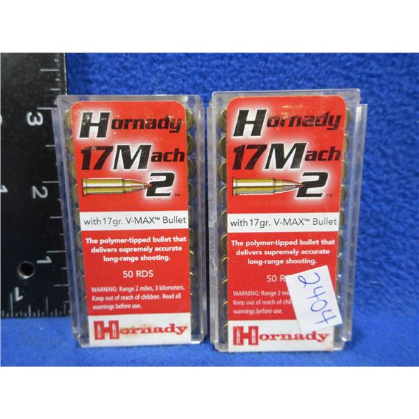 17 Mach 2 17gr V-Max Hornady (Pick Up or Ship by UPS Only)