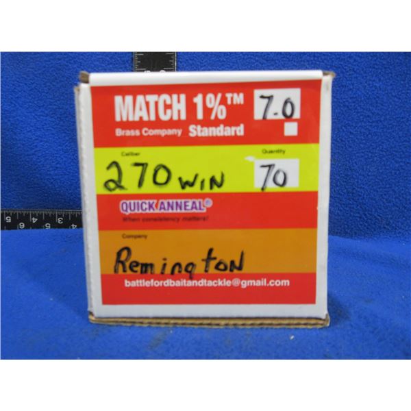 Brass Only - 270 Win. Annealed , Cleaned, Unprimed Remington - Box of 70
