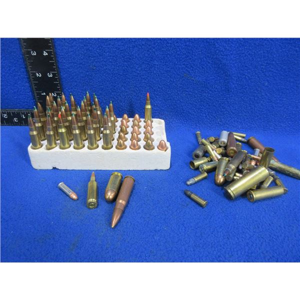 Lot of 90 Misc. Cartridges + 5 Brass (Pick Up or Ship by UPS Only)
