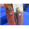 Image 2 : 2 Folding Lock Blade Knives with Leather Sheaths