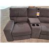 Image 2 : Sandy's - New Motion Sectional Leather Sofa - RV: $5700 CAD - Approx. H34" x W120" x D40"