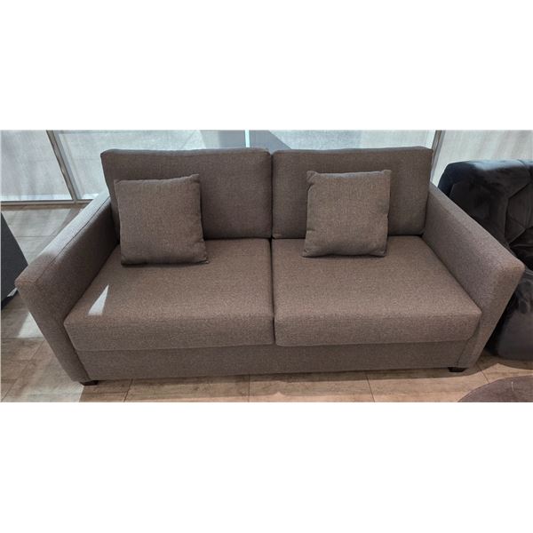 Sandy's - New Amara Macarena Dove Fabric Sofa - RV: $1940 CAD - Made in Canada - H30" x W78" x D39"