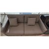 Image 2 : Sandy's - New Amara Macarena Dove Fabric Sofa - RV: $1940 CAD - Made in Canada - H30" x W78" x D39"