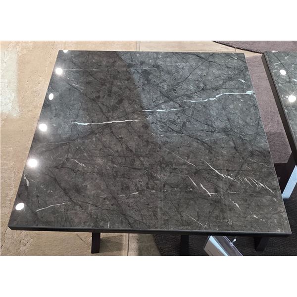 Sandy's - New Stella Gray Carnico End Table - RV: $1195 CAD - H21" x 22" x 22"