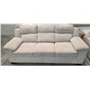 Image 1 : Sandy's - New Mitchell Cuddle Natural Fabric Sofa - RV: $2090 CAD - Made in Canada - H34" x W84" x D