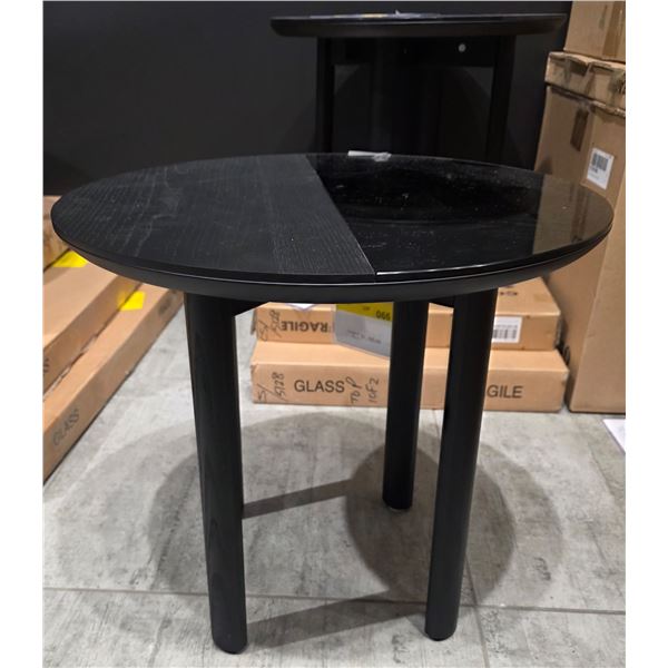 Calligaris - BNIB GMG Black Gray End Table - RV: $1105 CAD - Made in Italy - H18" x  Dia 19.5"