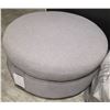 Image 2 : Sandy's - New Gaia Fabric Ottoman - RV: 1160 CAD - H17" x Dia. 38"