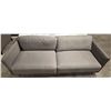 Image 2 : Sandy's - BNIB Smokey Blue Fabric Sofa - RV: $1555 - H28" x W82" x 34"