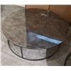 Image 1 : Natuzzi - New Cabaret Cocktail Table - RV: $2310 CAD - Made in Italy - H13" x Dia. 39"