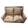 Image 1 : Sandy's - New St James Leather Loveseat - RV: $2920 CAD - H37" x W59" x D35"
