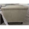 Image 3 : Sandy's - New Beige Leather Chair - RV: $2400 CAD - H35" x W35" x D34"