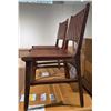Image 4 : Sandy's - BNIB Set of 2 Wood Leather Brown Chairs - RV: $1130 CAD
