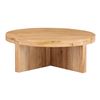 Image 1 : BNIB Moe's - FOLKE ROUND COFFEE TABLE NATURAL OAK - RP: $1,699 - Dimensions 38"W x 38"D x 13.5"H - M