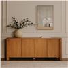 Image 1 : BNIB Moe's - BROOK SIDEBOARD COUNTRY OAK - RP: $3,649 - Dimensions: 80"W x 18"D x 32"H - Model: FC-1