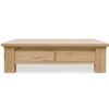Image 1 : BNIB Moe's - GRAHAM STORAGE COFFEE TABLE RUSTIC OAK - RP:  $2,449 - Dimensions: 60"W x 35"D x 17"H -