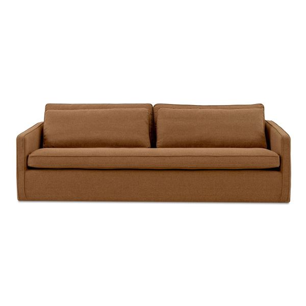 BNIB Moe's - PHOEBE SOFA RUST - RP: $3,599 - Dimensions: 91.3"W x 39.4"D x 28.9"H - Model: MO-1028-1
