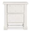 Image 2 : BNIB Moe's - CLEMENT NIGHTSTAND WHITEWASHED - RP: $1,649 - Dimensions: 28"W x 19"D x 30"H - Model: P