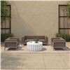 Image 2 : BNIB Moe's - SURI OUTDOOR 2-SEAT SOFA TAUPE - RP: $1,599 - Dimensions: 74"W x 28.7"D x 26.2"H - Mode