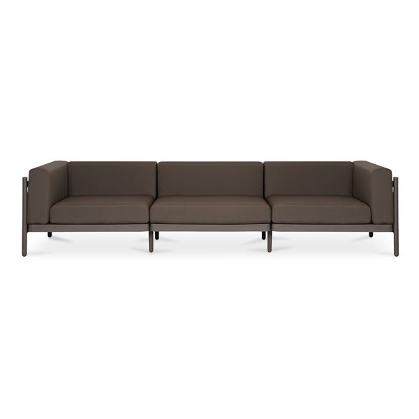 BNIB Moe's - SURI OUTDOOR 3-SEAT SOFA TAUPE - RP: $2,026 - Dimensions: 109"W x 28.7"D x 26.2"H - Mod