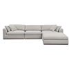 Image 1 : BNIB Moe's - Rue Lounge 4pcs Modular Sectional Flecked Grey RP: $6994.00 Dimensions: 136.2 W X