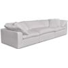 Image 2 : BNIB Moe's - CLAY 3 PC MODULAR SOFA FABRIC WHITE - RP: $7346 - Dimensions: 1133.5” W X 44.5