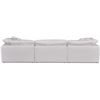 Image 4 : BNIB Moe's - CLAY 3 PC MODULAR SOFA FABRIC WHITE - RP: $7346 - Dimensions: 1133.5” W X 44.5