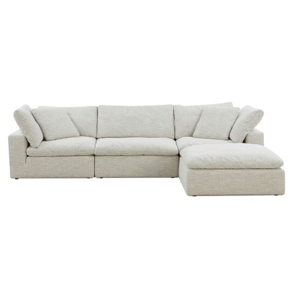 BNIB Moe's - CLAY 4 PC MODULAR SECTIONAL COASTSIDE SAND - RP: $7346 - Dimensions: 133.5 W X 89.