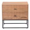 Image 1 : BNIB Moe's - ATELIER NIGHTSTAND NATURAL - RP: $899.- Dimensions: 23.5"W x 15.5"D x 21.5"H - Model: B