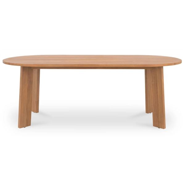 BNIB Moe's - DELTA OUTDOOR DINING TABLE OVAL NATURAL - RP: $3,399 - Dimensions: 84"W x 39.5"D x 30"H